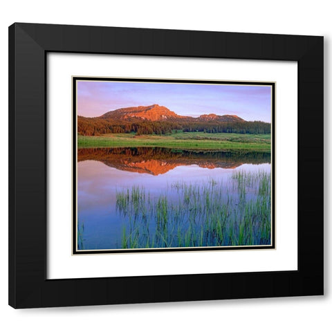 Tripod Peak at Togwotee Pass-Wyoming Black Modern Wood Framed Art Print with Double Matting by Fitzharris, Tim