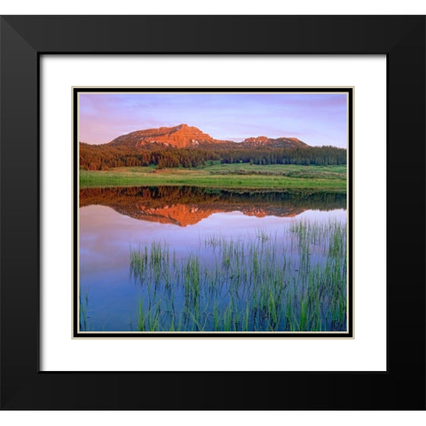 Tripod Peak at Togwotee Pass-Wyoming Black Modern Wood Framed Art Print with Double Matting by Fitzharris, Tim