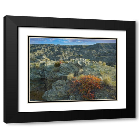 Makoshika State Park-Montana Black Modern Wood Framed Art Print with Double Matting by Fitzharris, Tim