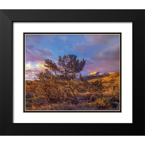 Flathead Range-Montana Black Modern Wood Framed Art Print with Double Matting by Fitzharris, Tim