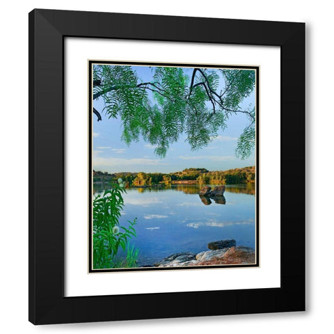 Inks Lake State Park-Texas Black Modern Wood Framed Art Print with Double Matting by Fitzharris, Tim