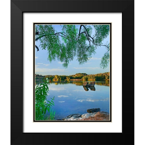 Inks Lake State Park-Texas Black Modern Wood Framed Art Print with Double Matting by Fitzharris, Tim