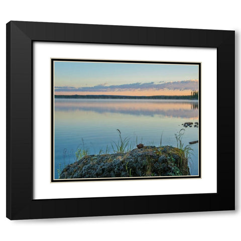 Yellowstone Lake-Yellowstone National Park-Wyoming-USA Black Modern Wood Framed Art Print with Double Matting by Fitzharris, Tim