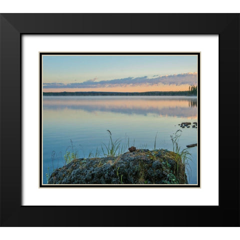 Yellowstone Lake-Yellowstone National Park-Wyoming-USA Black Modern Wood Framed Art Print with Double Matting by Fitzharris, Tim