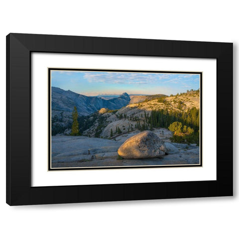 Half Dome from Olmstead Point-Yosemite National Park-California Black Modern Wood Framed Art Print with Double Matting by Fitzharris, Tim