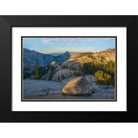 Half Dome from Olmstead Point-Yosemite National Park-California Black Modern Wood Framed Art Print with Double Matting by Fitzharris, Tim