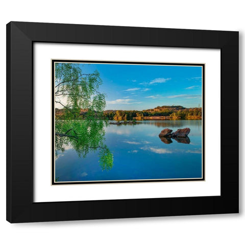 Inks Lake State Park-Texas-USA Black Modern Wood Framed Art Print with Double Matting by Fitzharris, Tim