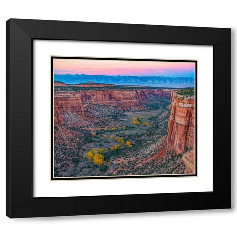 Ute Canyon-Colorado National Monument-Colorado Black Modern Wood Framed Art Print with Double Matting by Fitzharris, Tim