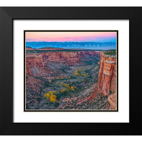 Ute Canyon-Colorado National Monument-Colorado Black Modern Wood Framed Art Print with Double Matting by Fitzharris, Tim