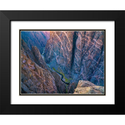 Black Canyon of the Gunnison National Park-Colorado Black Modern Wood Framed Art Print with Double Matting by Fitzharris, Tim