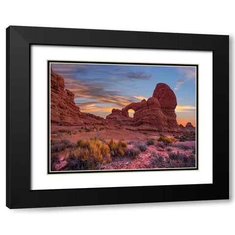 Delicate Arch at Sunset-Arches National Park-Utah-USA Black Modern Wood Framed Art Print with Double Matting by Fitzharris, Tim