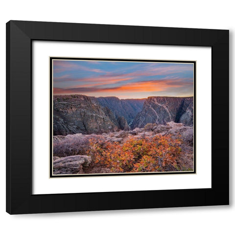 Black Canyon of the Gunnison National Park-Colorado Black Modern Wood Framed Art Print with Double Matting by Fitzharris, Tim