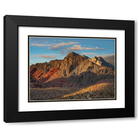 Red Rock Canyon National Conservation Area-Nevada-USA  Black Modern Wood Framed Art Print with Double Matting by Fitzharris, Tim