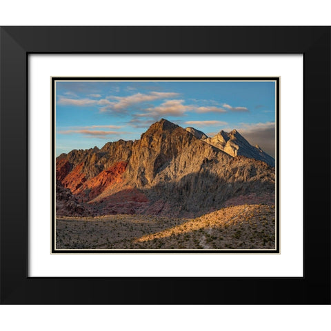 Red Rock Canyon National Conservation Area-Nevada-USA  Black Modern Wood Framed Art Print with Double Matting by Fitzharris, Tim