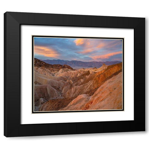 Zabriskie Point-Death Valley National Park-California-USA Black Modern Wood Framed Art Print with Double Matting by Fitzharris, Tim