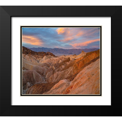 Zabriskie Point-Death Valley National Park-California-USA Black Modern Wood Framed Art Print with Double Matting by Fitzharris, Tim