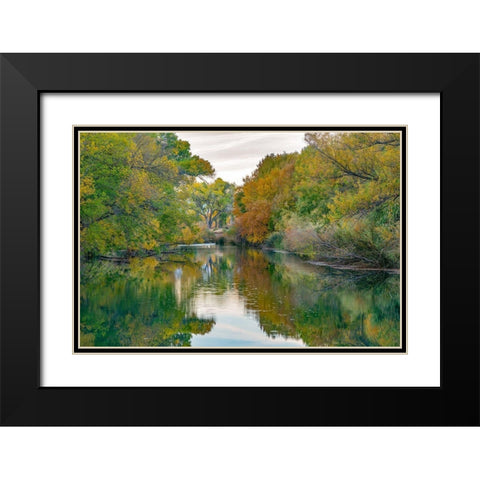 Verde River near Camp Verde-Arizona-USA Black Modern Wood Framed Art Print with Double Matting by Fitzharris, Tim