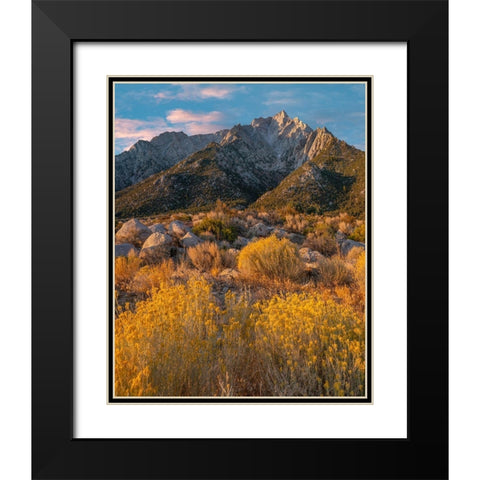 Lone Pine Peak-Eastern Sierra-California-USA Black Modern Wood Framed Art Print with Double Matting by Fitzharris, Tim