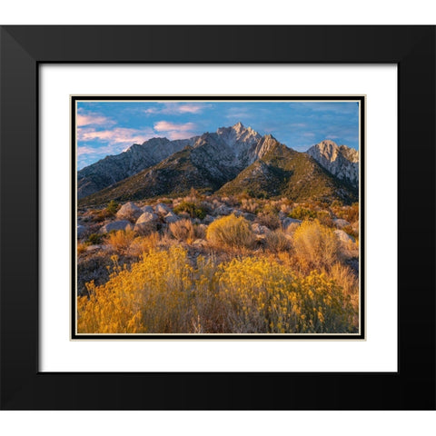 Lone Pine Peak-Eastern Sierra-California-USA Black Modern Wood Framed Art Print with Double Matting by Fitzharris, Tim