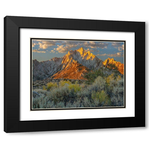 Lone Pine Peak from Tuttle Creek-Sierra Nevada-California-USA  Black Modern Wood Framed Art Print with Double Matting by Fitzharris, Tim