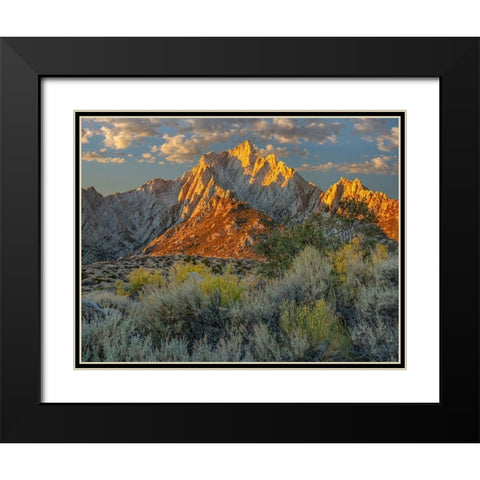 Lone Pine Peak from Tuttle Creek-Sierra Nevada-California-USA  Black Modern Wood Framed Art Print with Double Matting by Fitzharris, Tim