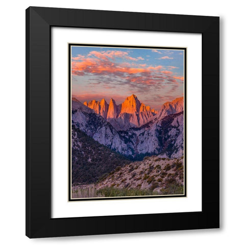 Mount Whitney-Sequoia National Park Inyo-National Forest-California Black Modern Wood Framed Art Print with Double Matting by Fitzharris, Tim