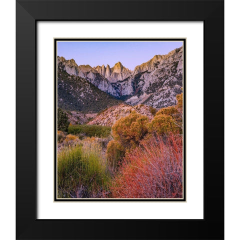 Mount Whitney-Sequoia National Park Inyo-National Forest-California Black Modern Wood Framed Art Print with Double Matting by Fitzharris, Tim