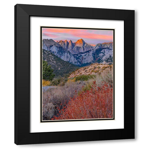 Mount Whitney-Sequoia National Park Inyo-National Forest-California Black Modern Wood Framed Art Print with Double Matting by Fitzharris, Tim