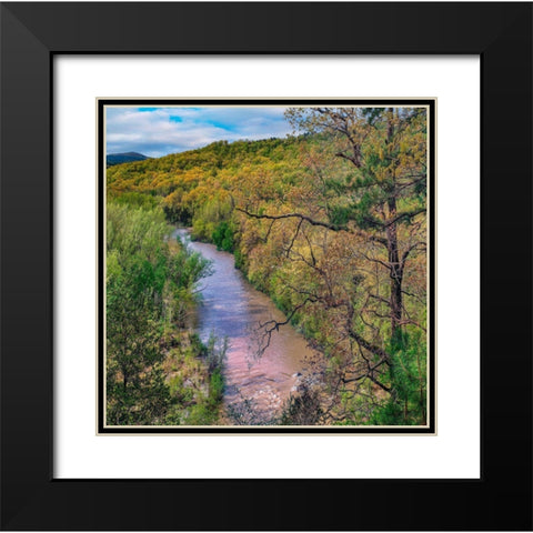 Mulberry National Wild and Scenic River Black Modern Wood Framed Art Print with Double Matting by Fitzharris, Tim