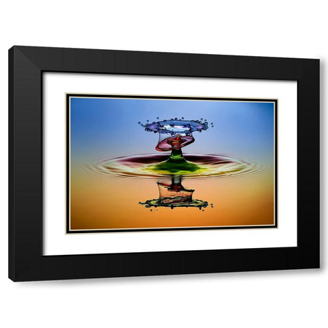 CMYK Black Modern Wood Framed Art Print with Double Matting by Berkati, Muhammad