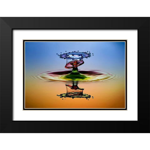 CMYK Black Modern Wood Framed Art Print with Double Matting by Berkati, Muhammad