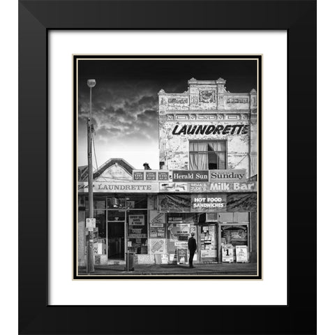 Mixed business Black Modern Wood Framed Art Print with Double Matting by Donoghue, Adrian