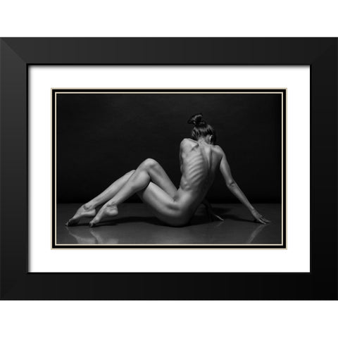 bodyscape Black Modern Wood Framed Art Print with Double Matting by Belovodchenko, Anton