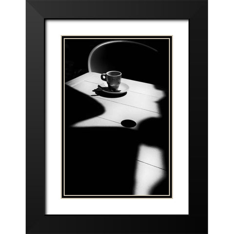 Coffee time Black Modern Wood Framed Art Print with Double Matting by Azevedo, Olavo