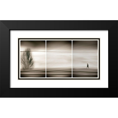 Seeking the invisible Black Modern Wood Framed Art Print with Double Matting by Abrantes, Paulo