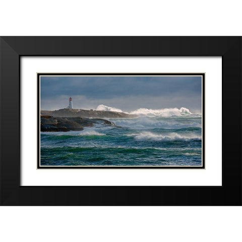 In the Protection of a Lighthouse Black Modern Wood Framed Art Print with Double Matting by Morrison, Jamie