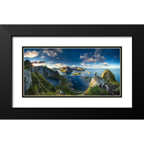 Reinebringen views Black Modern Wood Framed Art Print with Double Matting by Nicholas Roemmelt, Dr.