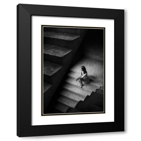 Untitled No 4821 Black Modern Wood Framed Art Print with Double Matting by Kisworo, Sebastian