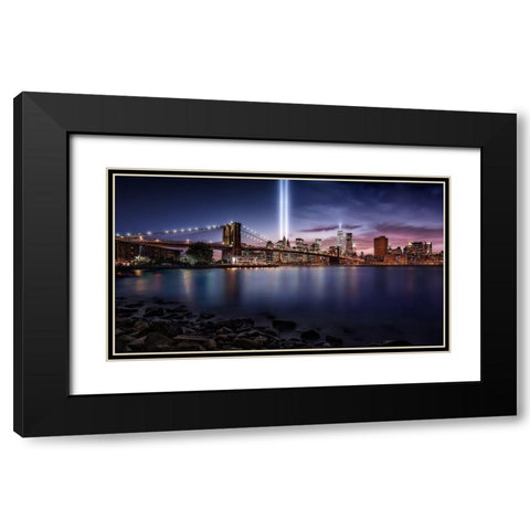 Unforgettable 9 11 Black Modern Wood Framed Art Print with Double Matting by De La, Javier