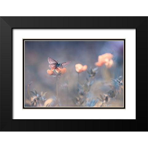 The Lady of Lothlorien Black Modern Wood Framed Art Print with Double Matting by Bravin, Fabien