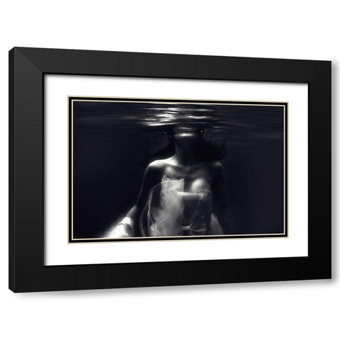 Boundaries Black Modern Wood Framed Art Print with Double Matting by Afandi, Yusuf