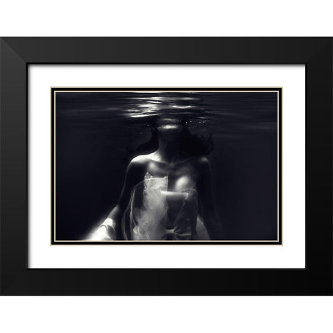 Boundaries Black Modern Wood Framed Art Print with Double Matting by Afandi, Yusuf