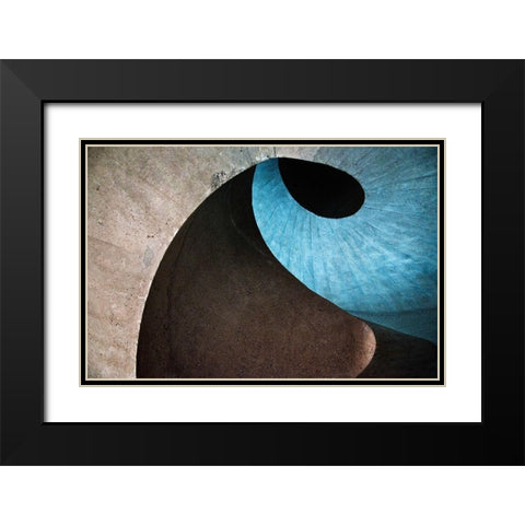 concrete wave Black Modern Wood Framed Art Print with Double Matting by Wride, Linda