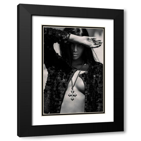 Bara Black Modern Wood Framed Art Print with Double Matting by Krystynek Mqep, Martin