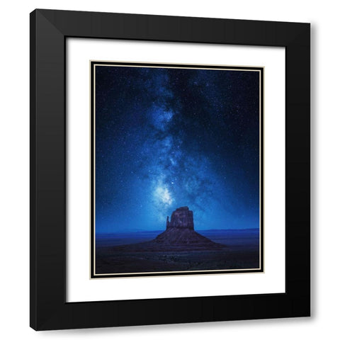 Monument Milkyway Black Modern Wood Framed Art Print with Double Matting by Pablo De, Juan
