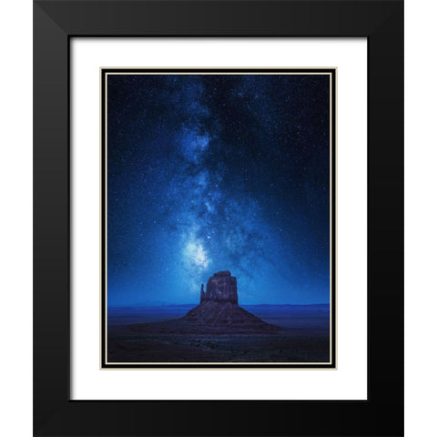 Monument Milkyway Black Modern Wood Framed Art Print with Double Matting by Pablo De, Juan