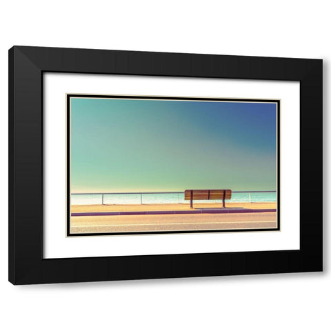 The Bench Black Modern Wood Framed Art Print with Double Matting by Bratkovic, Arnaud