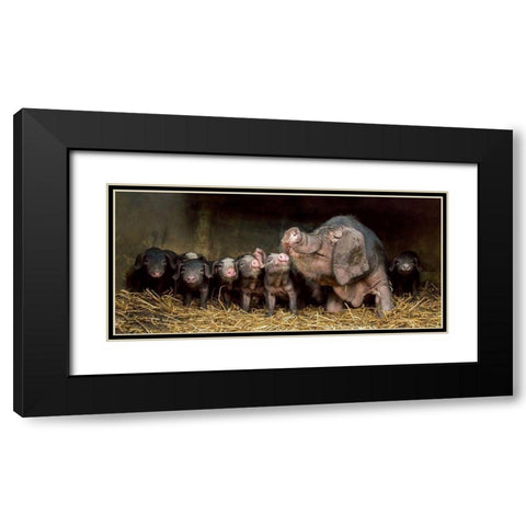 The wrinkled ones Black Modern Wood Framed Art Print with Double Matting by Van Den, Gert