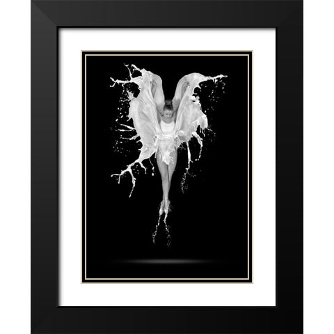 Creme De Le Creme Black Modern Wood Framed Art Print with Double Matting by Pentony Ma, Pauline