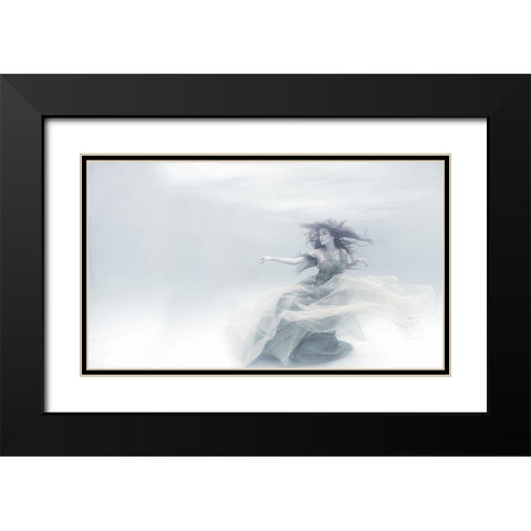 shape of a sound Black Modern Wood Framed Art Print with Double Matting by Afandi, Yusuf